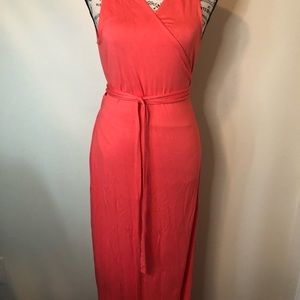 Venus Peach Colored Tall Wrap Dress Sz L